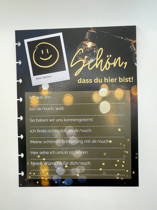 Gästebuch für einen Gast | Erwachsene
